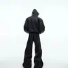 Exportación Transfronteriza Otoño e Invierno Nicho Desestructurada con Cremallera Sudadera con Capucha Chaqueta de Piel Sintética Holgada Diseño de Manga de Cimitarra Chaqueta para Hombre