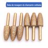 Cabeça de moagem de diamante soldado cabeça de moagem de liga de bala alongada cabeça de moagem elétrica de areia grossa 6mm punho