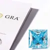 Piedras Cuadradas de Moissanita de Corte Princesa de Colores en Color D, Amarillas, Rojas, Azules, Piedras Sueltas de Moissanita con Certificado Gra al por Mayor