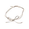 Collar Único de Doble Capa para Clavícula con Lazo de Piel Sintética y Perlas, Sencillo y Dulce, Adecuado para el Viaje Diario, Accesorio Elegante y de Alta Gama para Mujer