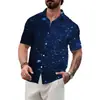Comercio exterior de Amazon Europa y Estados Unidos 2025 nueva moda casual alta calidad estampado camisa de manga corta para hombre