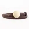 Cinturón Negro Delgado de Cintura Nueva Coreana Estilo INS para Mujer con Decoración de Falda Moda Versátil Retro Estilo Coreano Cinturón Pequeño de Cuero Estrecho