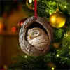 Decoraciones Navideñas de Erizo y Mapache Transfronterizas Adornos para Árbol de Navidad Adornos Pequeños Acrílicos Impresos Planos 2D