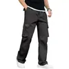 Tienda independiente de eBay: Moda europea y americana, diseño multibolsillos, pantalones de trabajo casuales de pierna recta para hombre, disponibles para venta al por mayor