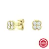 Moda Europeia e Americana Mais Vendida Estilo Ins Brincos de Pétalas Turquesa Prata Esterlina S925 Brincos de Diamante Joias de Nicho Brincos