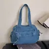 Bolsa de ganga transfronteiriça para mulheres, grande capacidade, simples e versátil, bolsa de ombro vintage, bolsa tote com design de nicho da moda