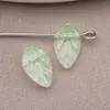 Cuentas de Cristal con Forma de Hoja Vintage Pintadas en Oro Pulseras de Cuentas Hechas a Mano DIY Accesorios para Horquilla Hanfu