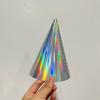 Sombrero de Fiesta para Niños y Adultos de Color Puro con Sombrero de Cumpleaños de Papel Decorativo Láser de Película de Aluminio Transfronterizo Papel Brillante Colorido