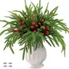 Arranjos florais de Natal, decorações com frutas vermelhas, ramos de pinho, ramos de bagas, flores artificiais, enfeites de plantas verdes, exclusivamente para vendas transfronteiriças