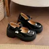 Sapatos de Salto Alto Espessos Baixo Corte Francês Retrô Femininos Verão 2026 Novos Versáteis Aumentadores de Altura Sola Macia Mary Janes Sapatinhos de Couro