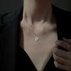 Collar de plata esterlina S999 de la marca de la suerte para mujer, lujo ligero antiguo, pequeño personaje de la suerte, collar de clavícula de alta gama, colgante, fabricantes de joyería