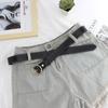 Versión coreana de cinturón decorativo retro para mujer estilo novio, cinturón sencillo redondo con hebilla japonesa para pantalones anchos, cinturón de pelo de primera generación