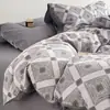Conjunto de Roupa de Cama Simples de Algodão Puro de Quatro Peças, Lençol e Capa de Edredom Modelo Novo 2026 de Algodão Puro, Conjunto de Três Peças para Dormitório