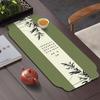 Novo Estilo Zen Chinês Arte do Chá Tapete de Mesa para Chá Doméstico Isolamento Térmico Anti-queimadura Tapete de Mesa Secagem Rápida Absorvente de Água Borracha Antiderrapante Suporte para Copo