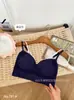 781 Algodón sin costuras con rosca Falso dos piezas Sexy ribete de encaje V profunda Copa fija Espalda hermosa Sujetador push-up sin varillas para mujer
