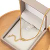 Cadena de Caja de Acero Inoxidable Color Dorado-Preservación Pulsera Cadena de Extensión para Collar Cadena de Cola Accesorios para Joyería DIY Hechos a Mano Venta al por Mayor