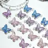 Deusa da Beleza Radiante Vem Visitar Cabelo Super Feérico Imitação Cristal Metal Borboleta Pingente Pulseira Colar DIY Feito à Mão Acessórios de Joias