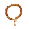 Pulseira com Pingente de Citrino com Contas de Sorte, Elegante e Luxuosa, de Nicho e Exquisita, Pulseira da Moda com Contas Cor de Caramelo para Mulheres