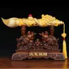 Ornamento de pincel de caligrafia para fazer fortuna Wenchang prateleira antiga mesa do chefe escritório empresa sapo dourado presente de inauguração