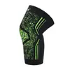 Rodillera transfronteriza manga de rodilla tejida de nailon equipo de protección deportiva para ciclismo calcetín térmico para pierna correr baloncesto cuerda para saltar