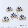 Material de conexión para horquilla con borla de doble etiqueta colgante de rombo de aleación hecha a mano DIY de color preservado por electroforesis