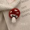 Broche de Peluche de Dibujos Animados de Navidad Pin de Alce Clip de Pico de Pato Decoración Linda Regalo de Vacaciones Accesorios de Muñeco de Nieve