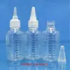 Botella transparente de 60 ml para pigmento de tatuaje, tapa de punta transparente, modelo de biberón para color de pigmento de tatuaje, botella de pintura de tono superior