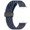 Adequado para Vivo Watch Gt Pulseira com Fivela Magnética Respirável Iqoo Watch Gt Dobrável Fivela Pulseira de Silicone