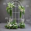 Novo Arranjo de Flores de Chão para Casamento Mori Coluna de Flores de Casamento Verde Arranjo Floral Artificial Verde Branco Flor de Guia de Estrada Beleza Decoração de Comércio Exterior