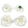 Flores de Rosa Grandes Simuladas, Cabezas de Flores Multicolor, Accesorios Hechos a Mano, Caja de Dulces para Boda, Empaque de Recuerdo, Materiales Florales