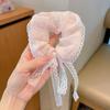 Estilo Coreano Encaje para Niños Lazo de Encaje Anillo para el Cabello de Encaje Cuerda para el Cabello de Bolita Linda para Niña Caucho de Alta Elasticidad Tendón Accesorios para el Cabello