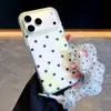 Funda para teléfono móvil de lunares degradados adecuada para Apple 18 Pro Max, iPhone 17 Pro, simple 16P con correa de mano, 15 estilo coreano