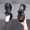 Zapatos de plataforma de cuero suave estilo británico para otoño, suela gruesa, modelo nuevo 2025, mocasines versátiles con cordones