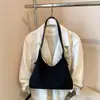Bolsa Feminina de Axila Alto Padrão Luxo Leve Nicho Versátil para o Dia a Dia Outono/Inverno Estilo Retro Melanístico Bolsa Tote de Ombro Único