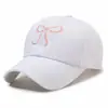 Gorra de Béisbol Bordada con Lazo Nueva Llegada Primavera y Otoño para Mujer Estilo Coreano al Aire Libre para Hombre Moda Visera Sombrilla Casual Versátil Gorra de Pico de Pato