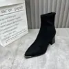 Botas de mujer modernas y elegantes 2026 otoño e invierno nuevas botas finas de punta fina elegantes botas de tacón alto de moda botas cortas de moda elegantes