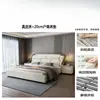 Cama de luxo leve estilo italiano, couro genuíno de alta qualidade, 1,8 x 2m, cama de casal para quarto principal 1,5m, cama moderna minimalista de casamento, cama de arte em couro