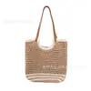 Nuevo Bolso Tejido Estilo Coreano Bolso Tejido de Paja Bolso de Mujer Artístico Retro Perezoso Vacaciones Playa Bolso de Hombro Bolso Tote