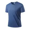 Nova Camiseta de Seda Gelada de Secagem Rápida de Verão para Mulheres, Roupa de Secagem Rápida para Homens, Camiseta Curta de Manga Curta com Gola Redonda e Sensação de Gelo de Verão, Elástica e Respirável