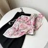 Lenço de Seda Cor Dopamina de Verão Feminino de Alta Qualidade 70cm Quadrado de Cetim Plissado Lenço Triângulo Lenço Lenço de Cabeça