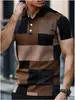 Camisa Polo de Manga Corta con Cuello para Hombre, Estampado 3D, Verano, Casual, Transfronteriza