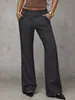 Pantalones de Pierna Ancha para Mujer de Cintura Alta Estilo Europeo y Americano Transfronterizos, Pantalones Largos Casuales Adelgazantes, Pantalones de Traje para Amazon