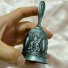 Campana Vintage de Cobre de Manivela para Venta Ambulante, Campana de Servicio, Campana de Metal para Ancianos, Campana de Clase, Campana de Educación Temprana