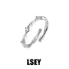 Anillo Estrella Retorcida, Estilo Minimalista, Plata de Ley S925, Diseño de Nicho, Sensación de Alta Gama, Joyería de Plata al por Mayor 0098