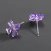 Pendientes de botón de resina con lazo de cinta fresca estilo coreano, pendientes para chica versátiles y delicados, pendientes dulces personalizados para estudiante