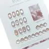 Muestras de nail art de color sólido, piezas de uñas de alta transparencia, nuevas tarjetas de color cuadradas cortas, ovaladas, de fondo plano, muestras de color especiales para práctica de uñas