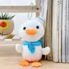 Lindo Bufanda Azul Marino Pato Peluche Colgante Llavero Decoración para Bolso de Pareja Muñeca Juguete Pequeño Juguete de Peluche