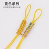 Hilo dorado nudo plano anillo de tiro 71 colgante diy collar hilo cola tejido a mano nudo plano anillo de tiro falso pequeña gota deslizante venta al por mayor