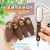Pente dobrável portátil de capivara fofa de desenho animado, pente de cabelo, para estudante, casa, dormitório, dentes macios, pente alisante, pente de plástico