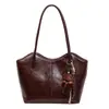 Bolso de Mano Retro de Moda 2025, Gran Capacidad, Nuevo Bolso Casual de Hombro Estilo Coreano, Bolso Tote Sencillo y Elegante para el Trabajo